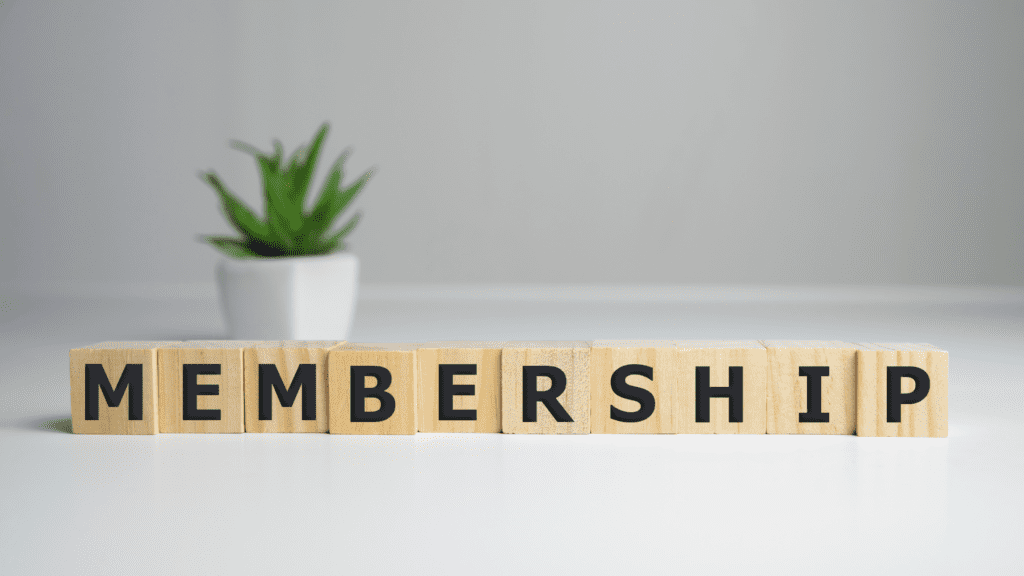 Membership in block letters